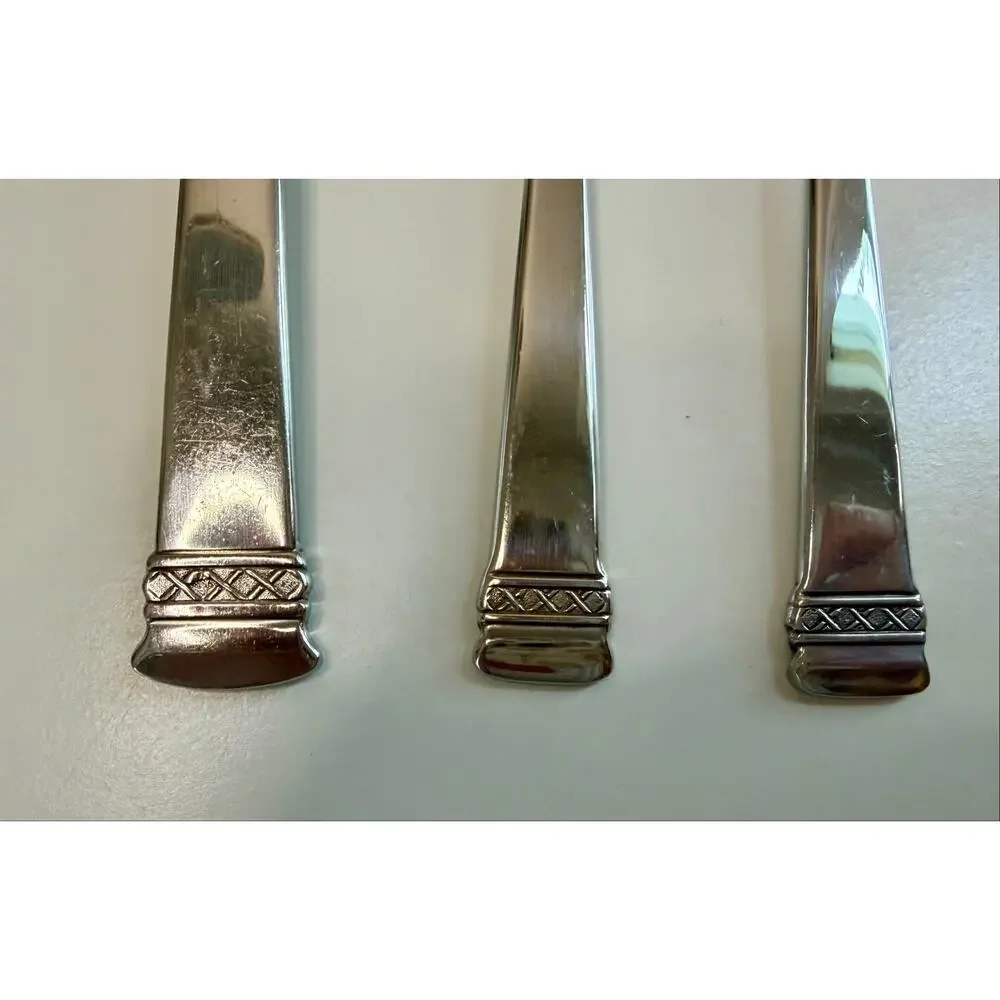 Oneida Cozumel 18/10 Serving Spoon Sugar Spoon Butter Knife 3 Pc Set